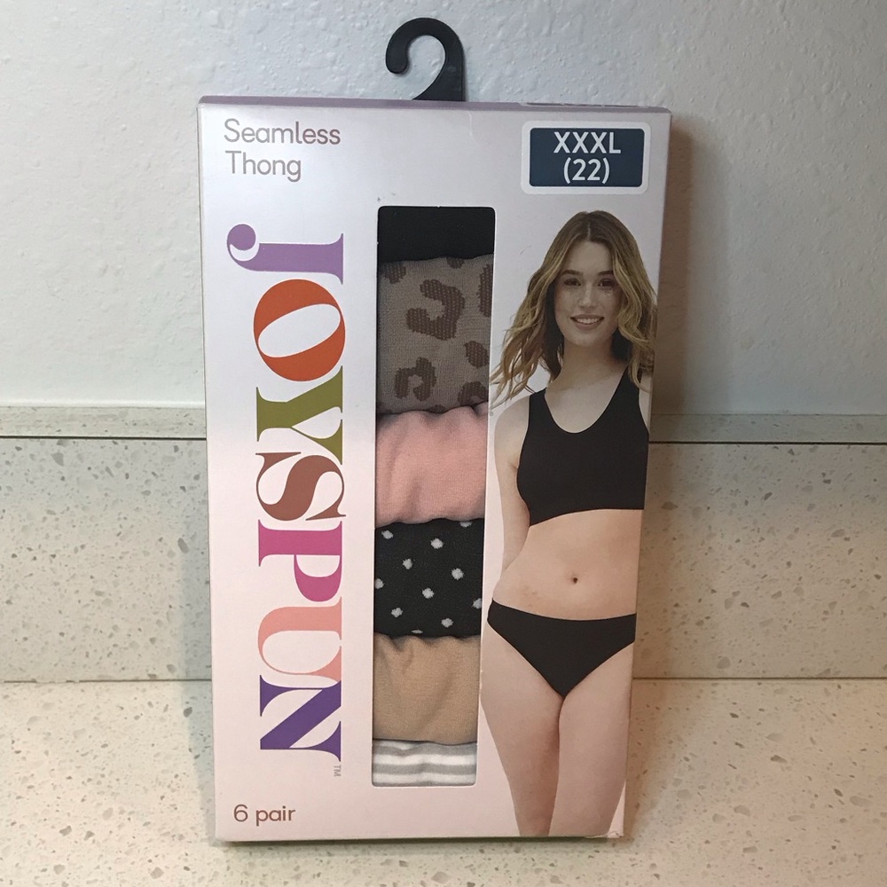 NEW 6-pack Joyspun Women’s XXXL Assorted Multi Seamless Thong Panties Set NIB - Picture 3 of 12